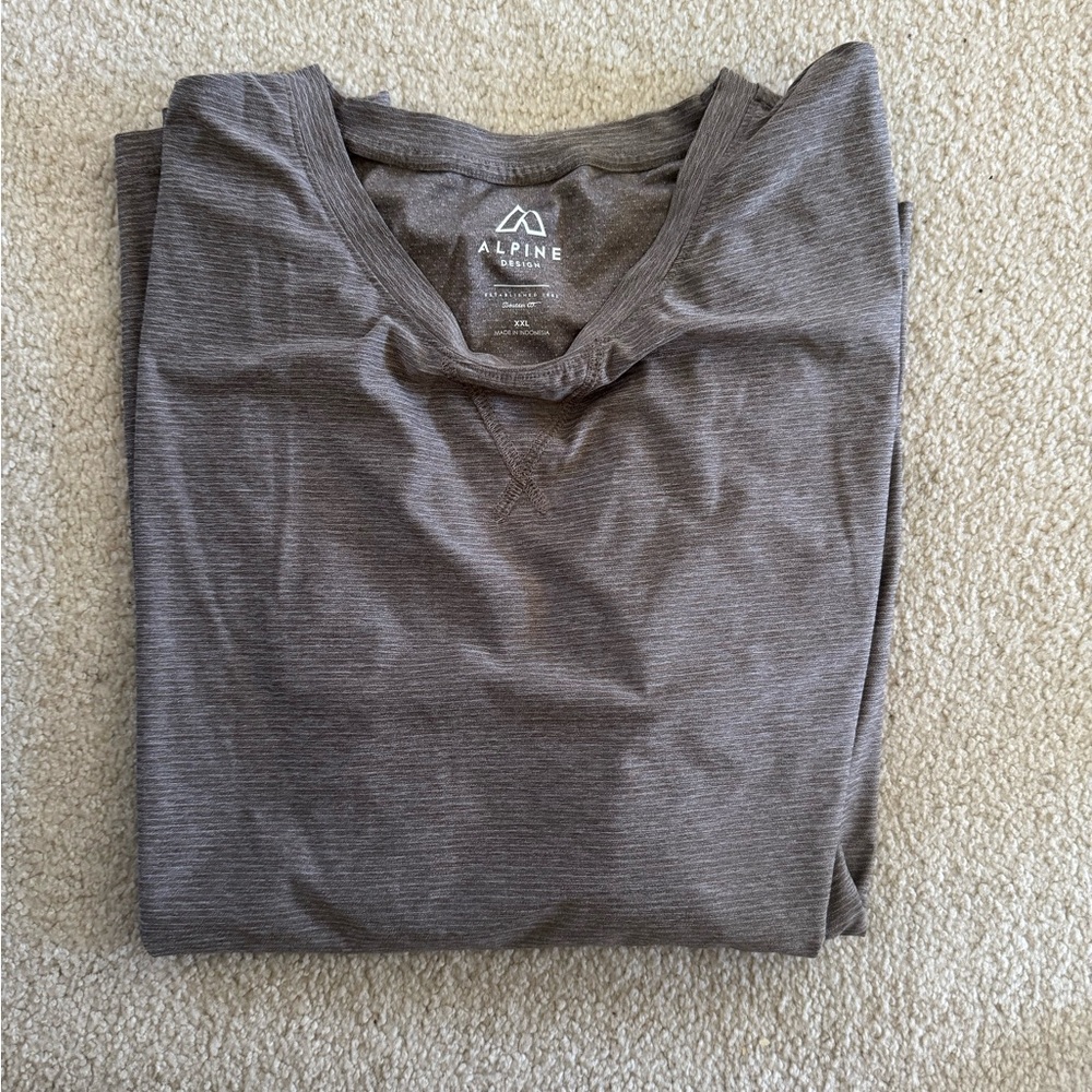 Alpine Design Charcoal Heather Performance Long Sleeve Top